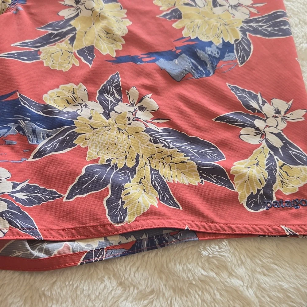 Floral Red Patagonia Swim Shorts - Picture 5 of 12